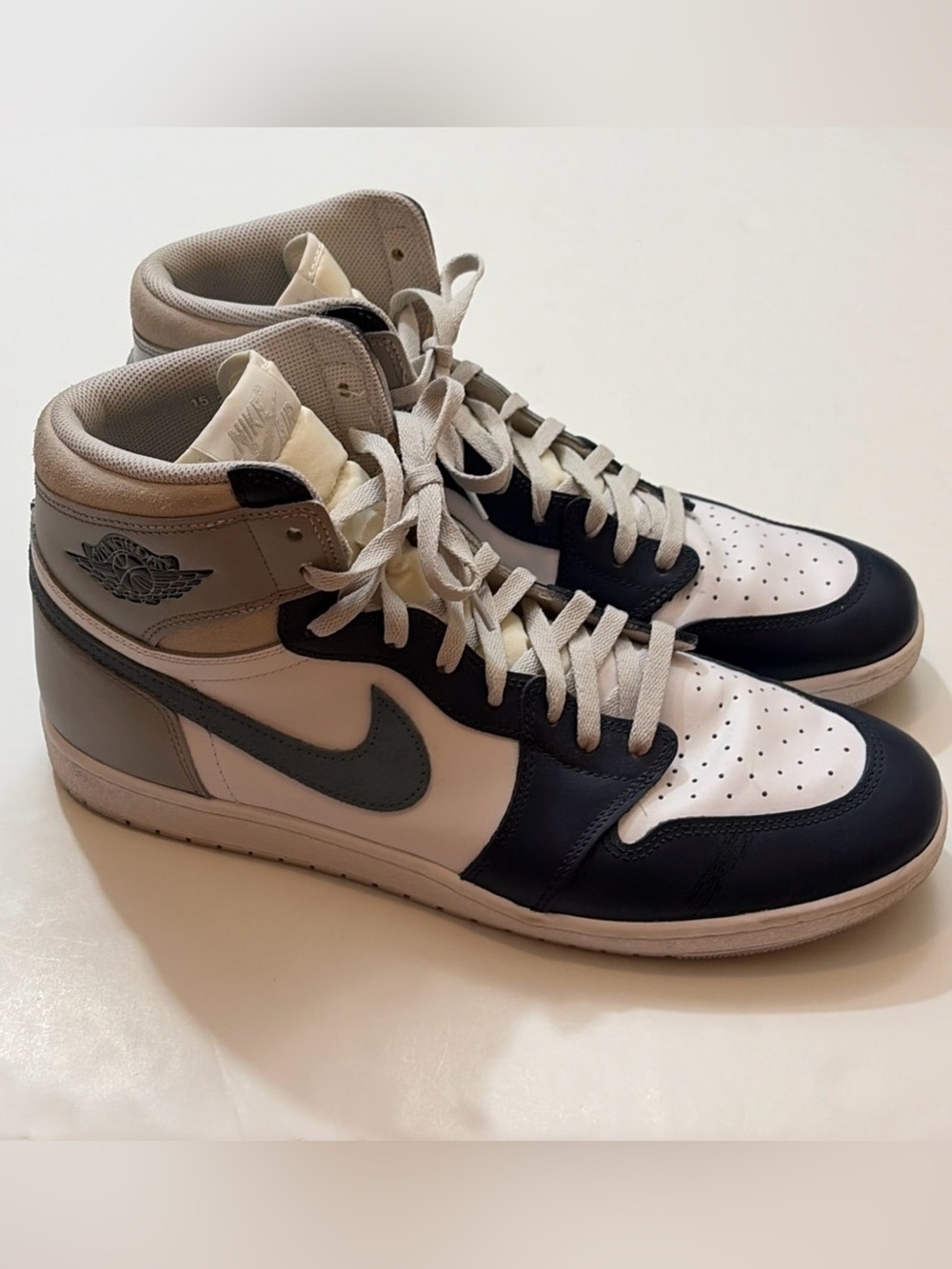 Nike Jordan 1 Retro High '85 Neutral Grey BQ4422-100 Size 15 **Custom Paint**